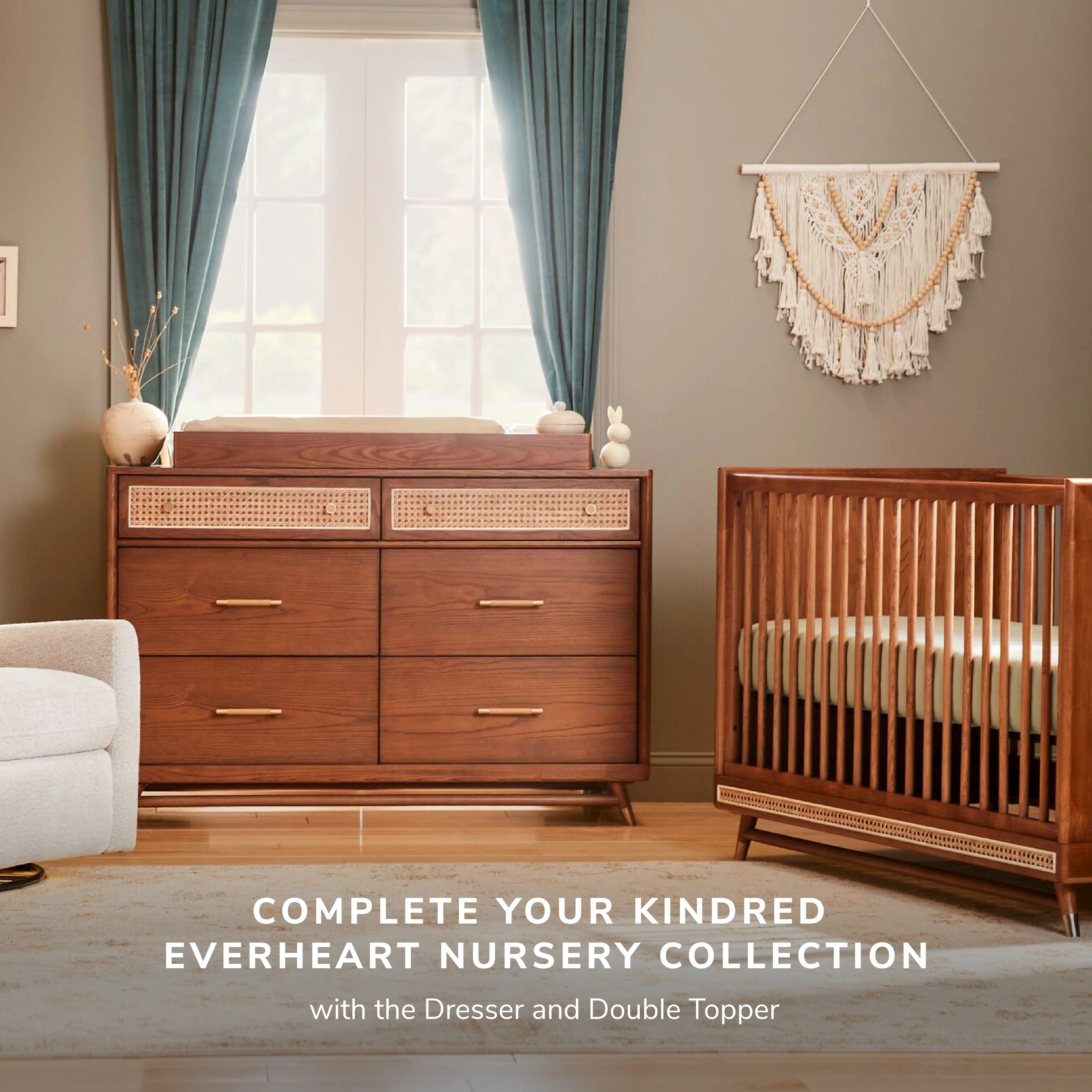 Everheart 4-in-1 Convertible Crib with Toddler Bed/Daybed Conversion Kit - Image 7