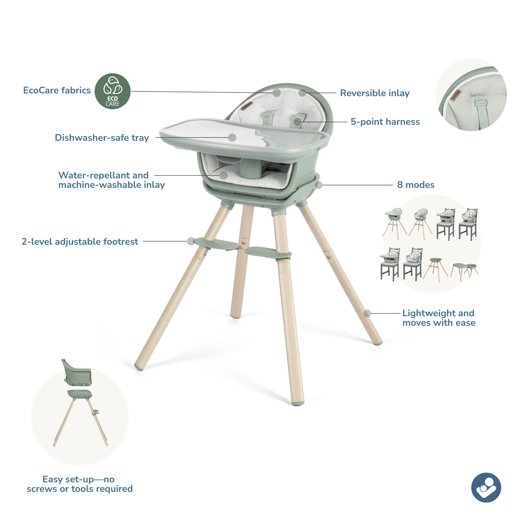 Moa 8-in-1 High Chair - Image 3